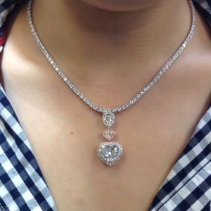 White Gold Heart Pendant Necklace