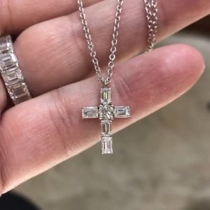 Baguette Cross Necklace