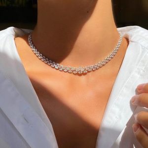 Tennis Necklace Womens