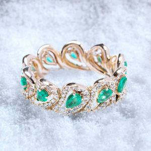 Emerald Wedding Band