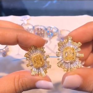 Halo Sapphire Earrings