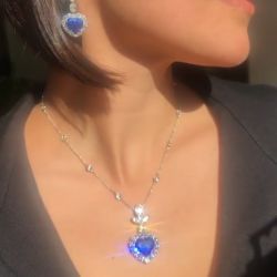 Heart Necklace And Earring Set