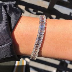 Emerald Cut Tennis Bracelet