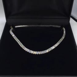 Emerald Cut Tennis Necklace