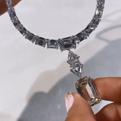 Emerald Cut Pendant Necklace