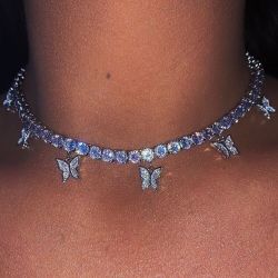 Butterfly Tennis Necklace