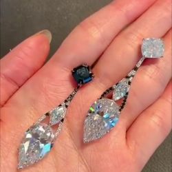 Pear & Marquise Cut Drop Earrings