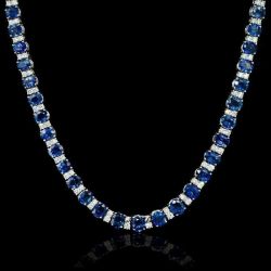 Silver Sapphire Necklace