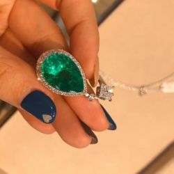 Halo Pear Cut Pendant Necklace