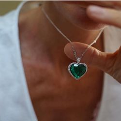 Halo Heart Cut Pendant Necklace