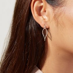 Pear Shaped Round Cut Cuff Earrings