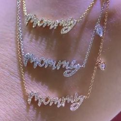 3 x Gold & Rose Gold & White Mommy Necklaces