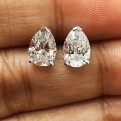 Pear Shaped Stud Earrings