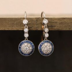 Blue Sapphire Drop Earrings