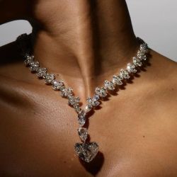 Heart Cut White Sapphire Pendant Necklace