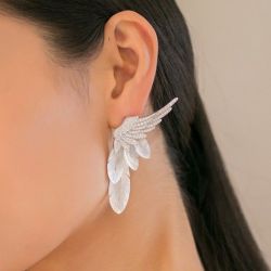 Feather Design Fritillaria Earrings