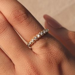 Golden Eternity Engagement Band