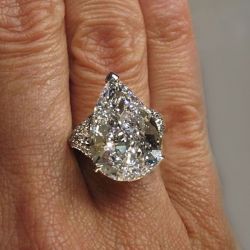 Pear Cut Split Shank Engagement Ring