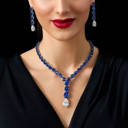 Pear Cut Necklace & Earrings Set