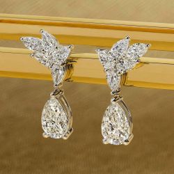 Pear Cut Drop Earrings