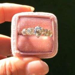 Particular Rose Gold Round Cut 5 Stone Engagement Band