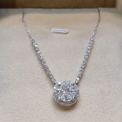 Classy Marquise & Round Cut Pendant Necklace For Women's Jewelry