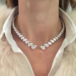 Classic Pear Cut Open Design Necklace