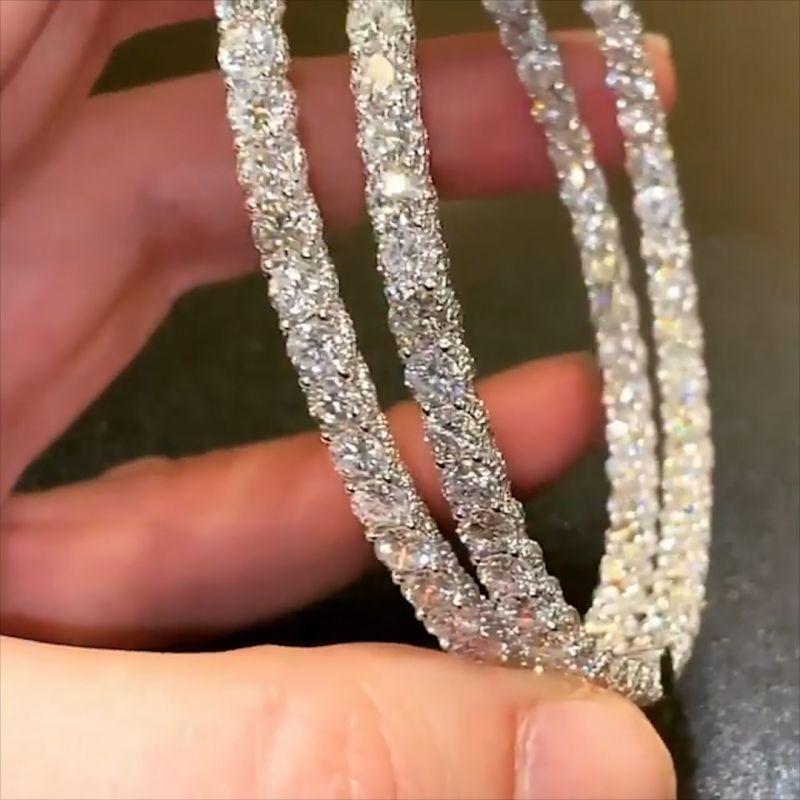 Cocktail Round Cut Hoop Earrings