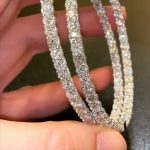 Cocktail Round Cut Hoop Earrings